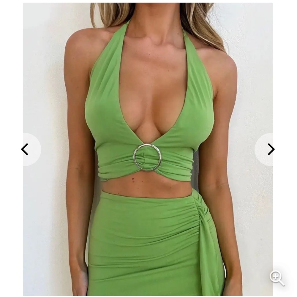 Brand New Tiger Mist Green Nylah Two Piece 
Skirt (Small) - Top (XS)